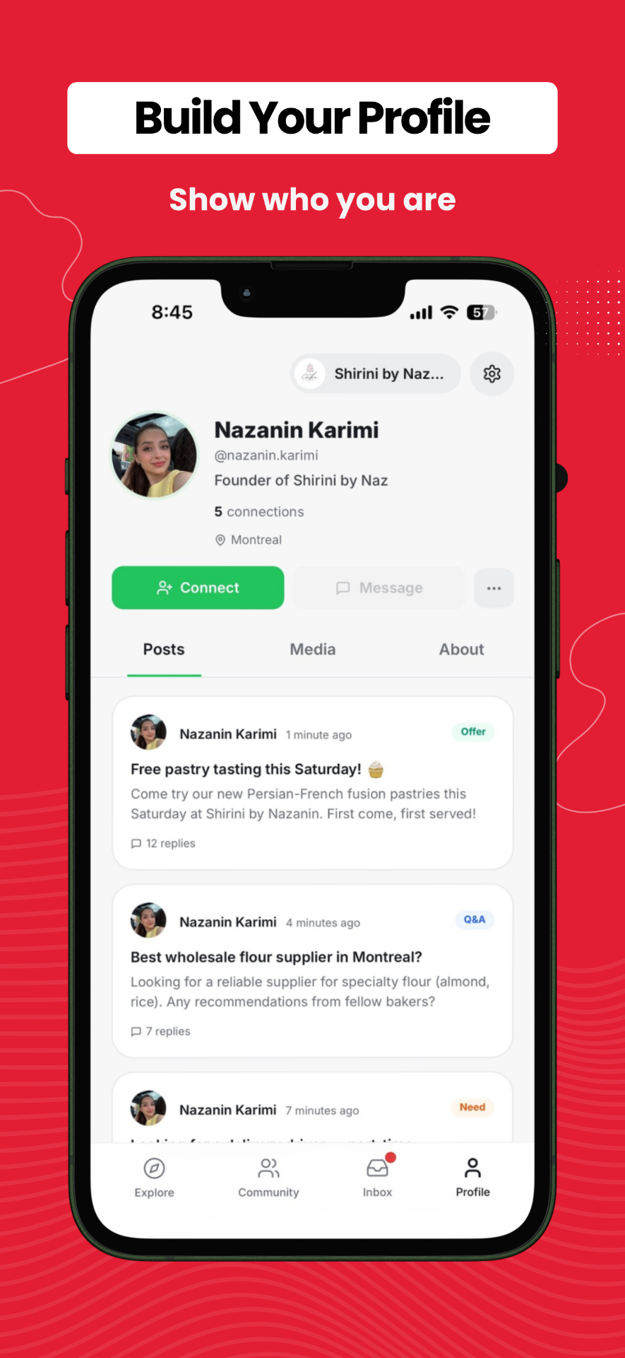 Build your profile
