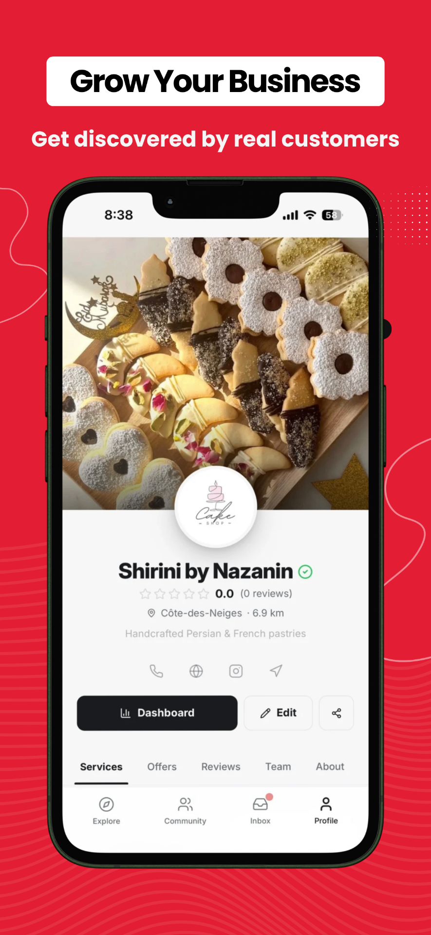 Browse Iranian businesses near you